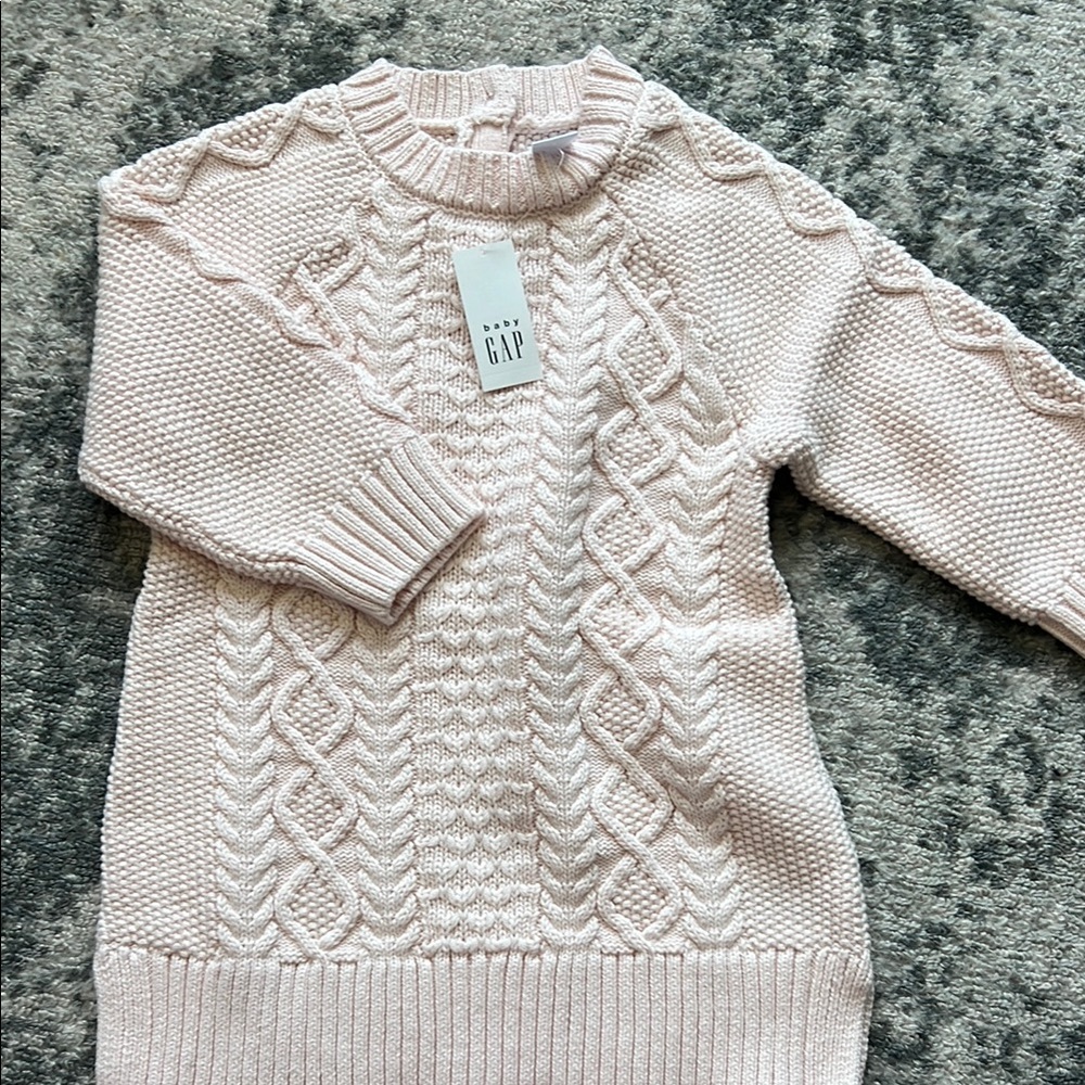 GAP Pink Cable Knit Sweater